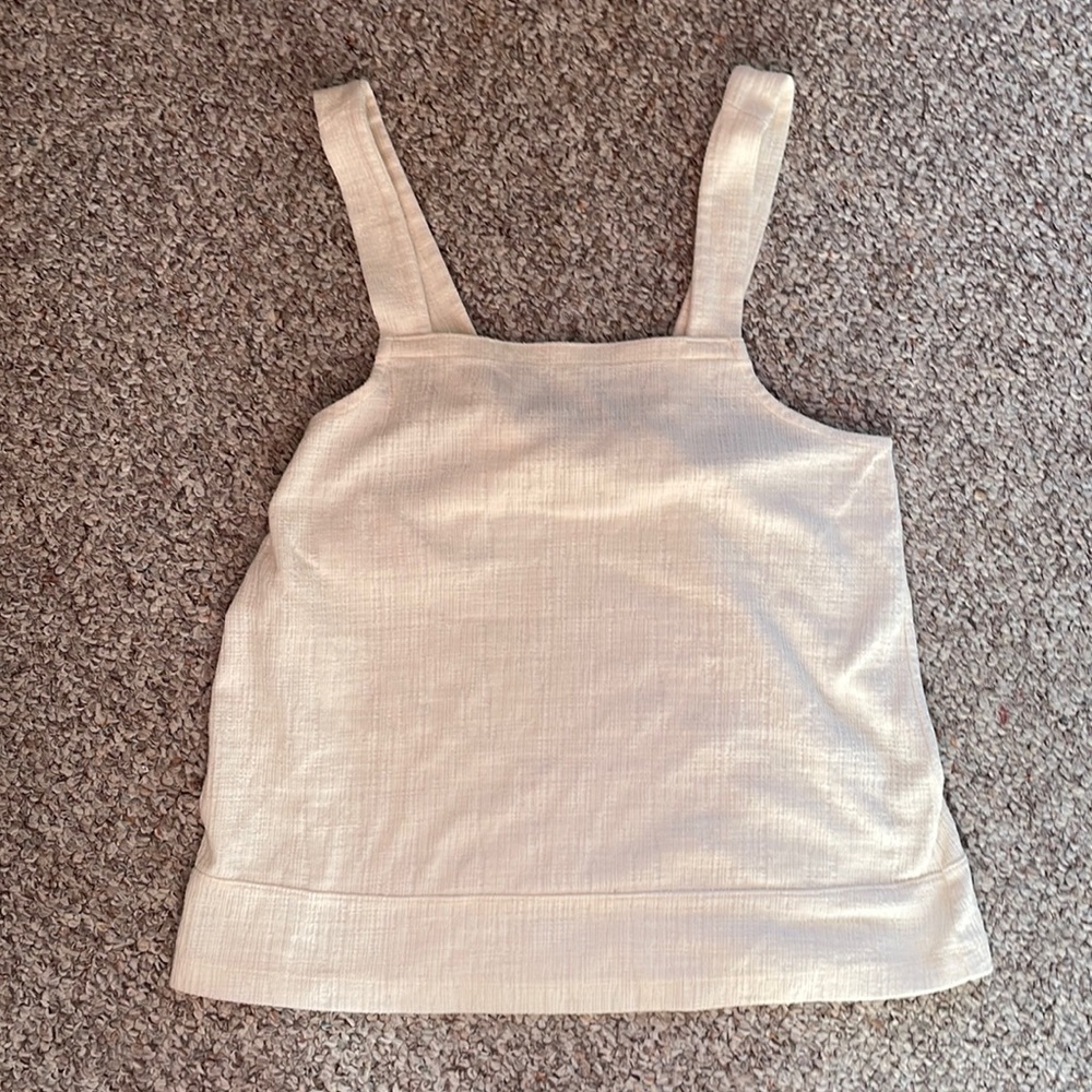 Madewell Cream Square-Neck Tank Top